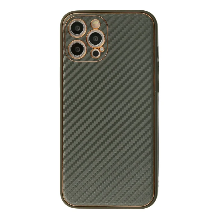 Mey İthalat®  iPhone 12 Pro Kılıf Coco Karbon Silikon - Füme