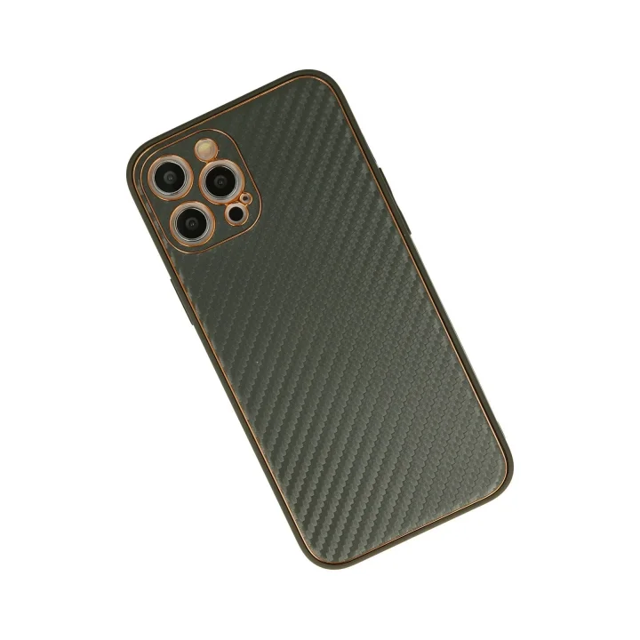 Mey İthalat®  iPhone 12 Pro Kılıf Coco Karbon Silikon - Füme