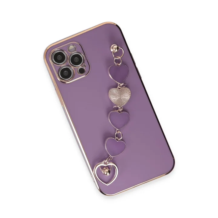 Mey İthalat®  iPhone 12 Pro Kılıf Esila Silikon - Mor