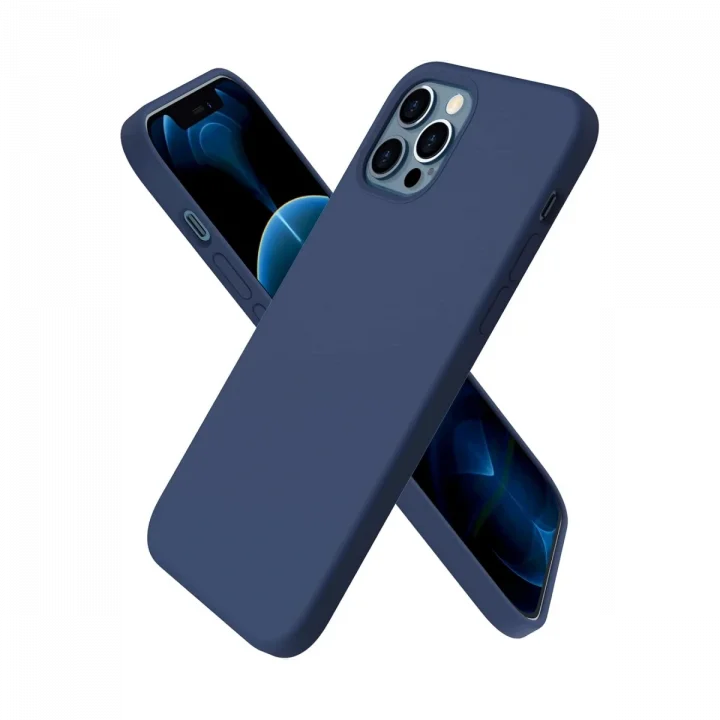 Mey İthalat®  iPhone 12 Pro Kılıf First Silikon - Lacivert