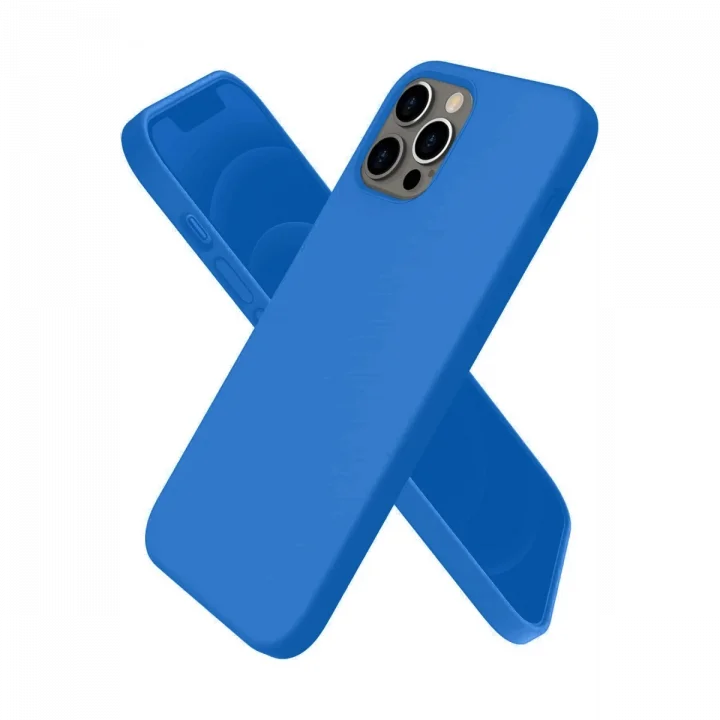 Mey İthalat®  iPhone 12 Pro Kılıf First Silikon - Mavi