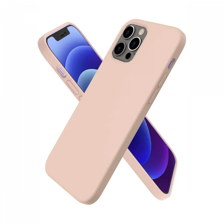 Mey İthalat®  iPhone 12 Pro Kılıf First Silikon - Pudra