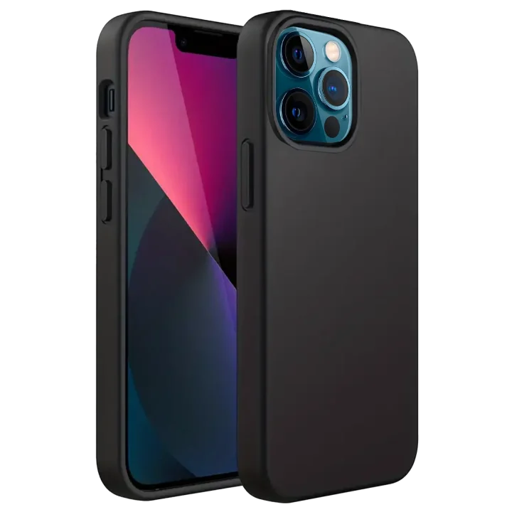 Mey İthalat®  iPhone 12 Pro Kılıf First Silikon - Siyah