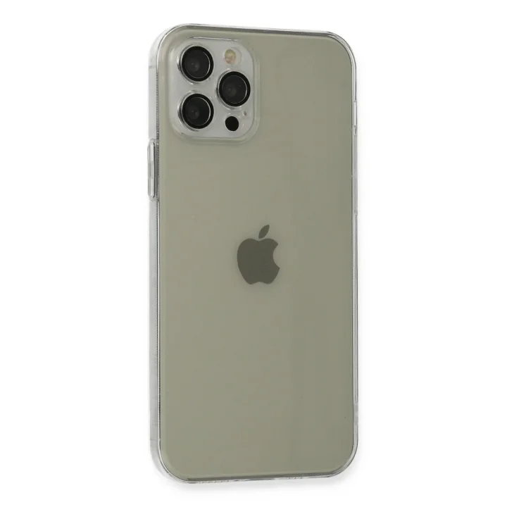 Mey İthalat®   iPhone 12 Pro Kılıf Fly Lens Silikon - Şeffaf