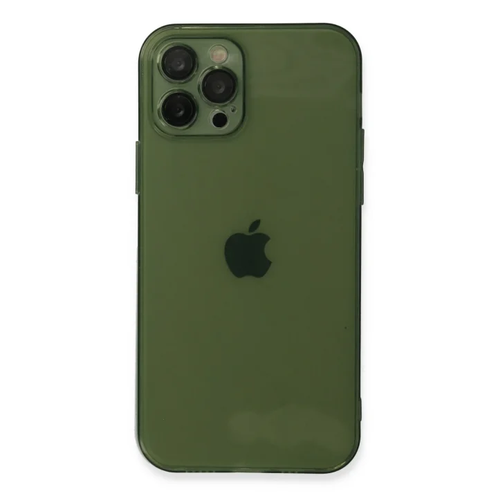 Mey İthalat®   iPhone 12 Pro Kılıf Fly Lens Silikon - Yeşil