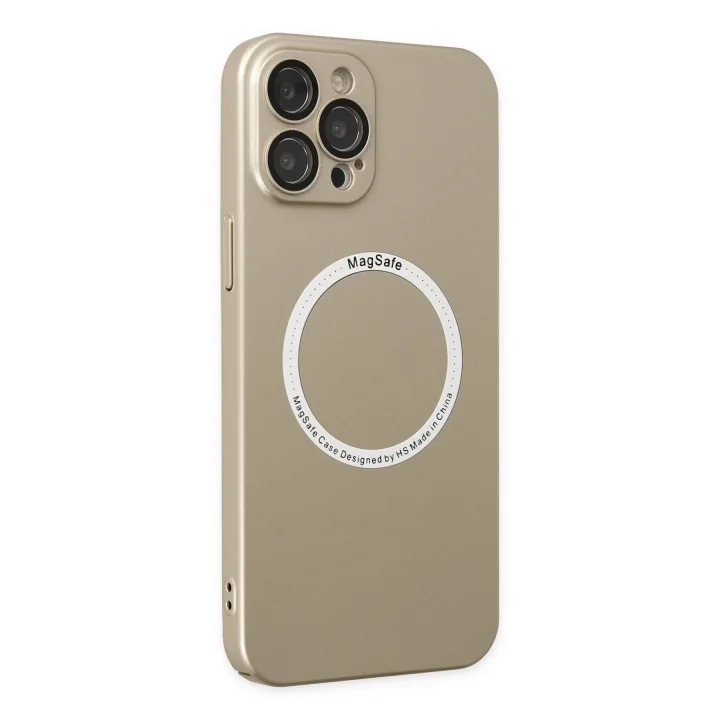 Mey İthalat®  iPhone 12 Pro Kılıf Jack Magneticsafe Lens Silikon - Gold