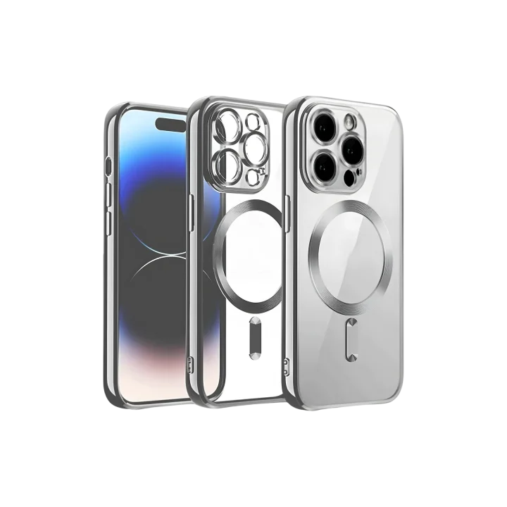 Mey İthalat®  iPhone 12 Pro Kılıf Kross Magneticsafe Kapak - Titan Gri