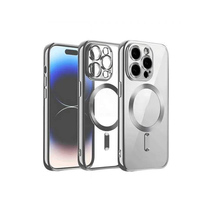 Mey İthalat®  iPhone 12 Pro Kılıf Kross Magneticsafe Kapak - Titan Gri