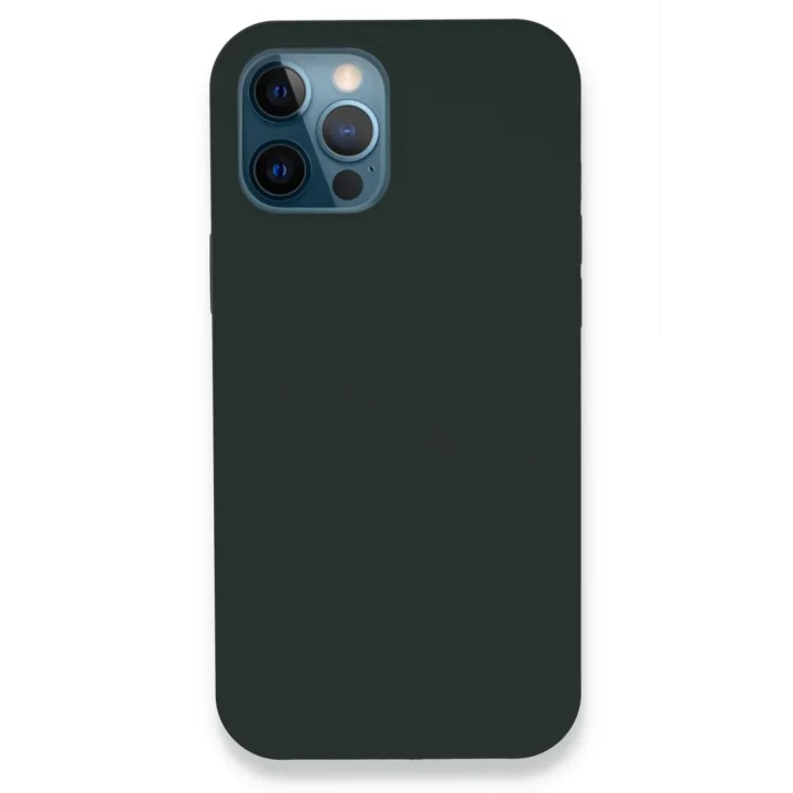 Mey İthalat®   iPhone 12 Pro Kılıf Lansman Legant Silikon - Koyu Yeşil