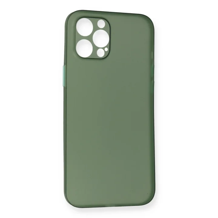 Mey İthalat®   iPhone 12 Pro Kılıf PP Ultra İnce Kapak - Yeşil