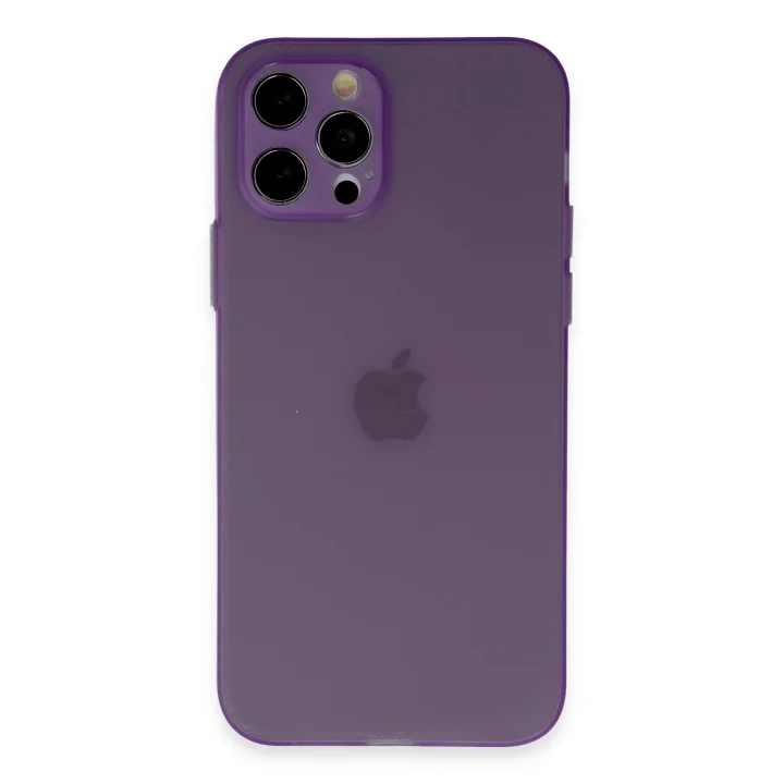 Mey İthalat®  iPhone 12 Pro Kılıf Puma Silikon - Koyu Mor