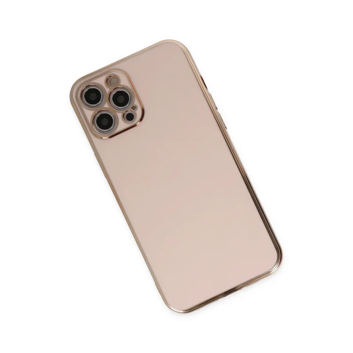 Mey İthalat®  iPhone 12 Pro Kılıf Volet Silikon - Pembe