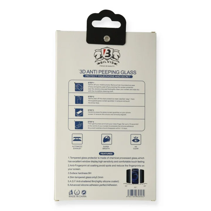 Mey İthalat®  iPhone 12 Pro Max Bilvis Hayalet Cam Ekran Koruyucu