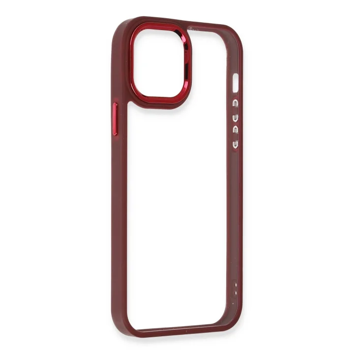 Mey İthalat®  iPhone 12 Pro Max Kılıf Dora Kapak - Kırmızı