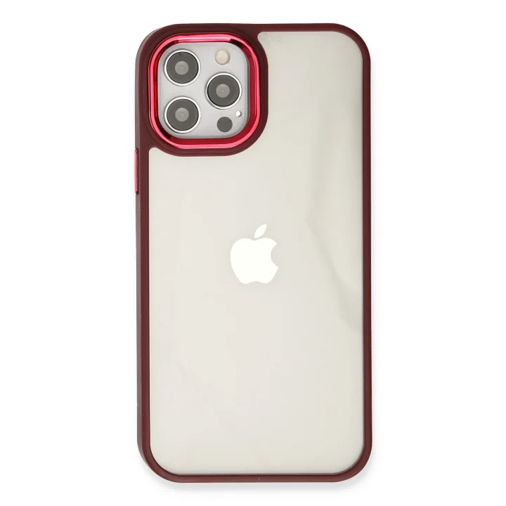 Mey İthalat®  iPhone 12 Pro Max Kılıf Dora Kapak - Kırmızı
