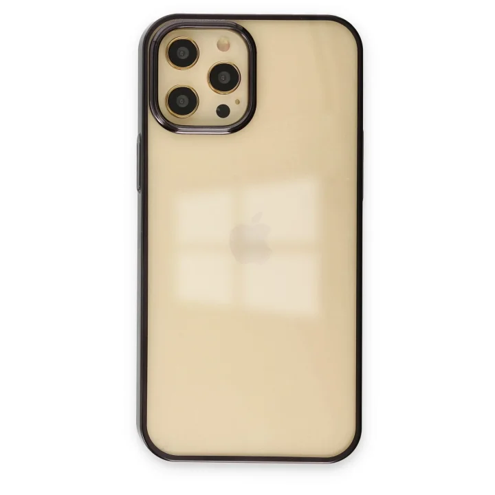 Mey İthalat®  iPhone 12 Pro Max Kılıf Element Silikon - Siyah