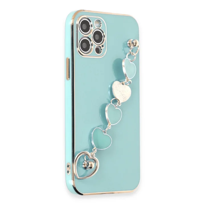 Mey İthalat®  iPhone 12 Pro Max Kılıf Esila Silikon - Su Yeşili