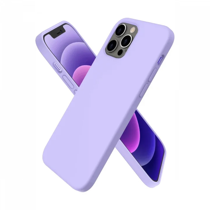 Mey İthalat®  iPhone 12 Pro Max Kılıf First Silikon - Lila