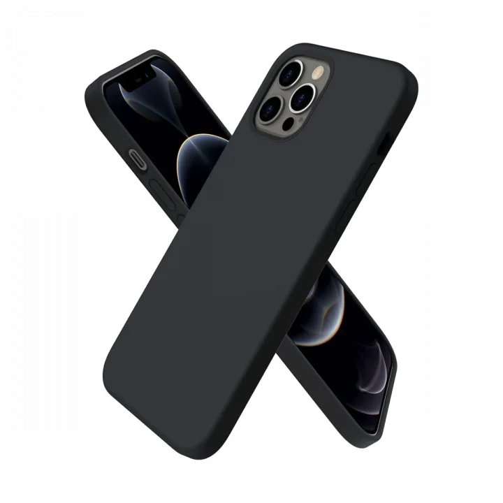 Mey İthalat®  iPhone 12 Pro Max Kılıf First Silikon - Siyah