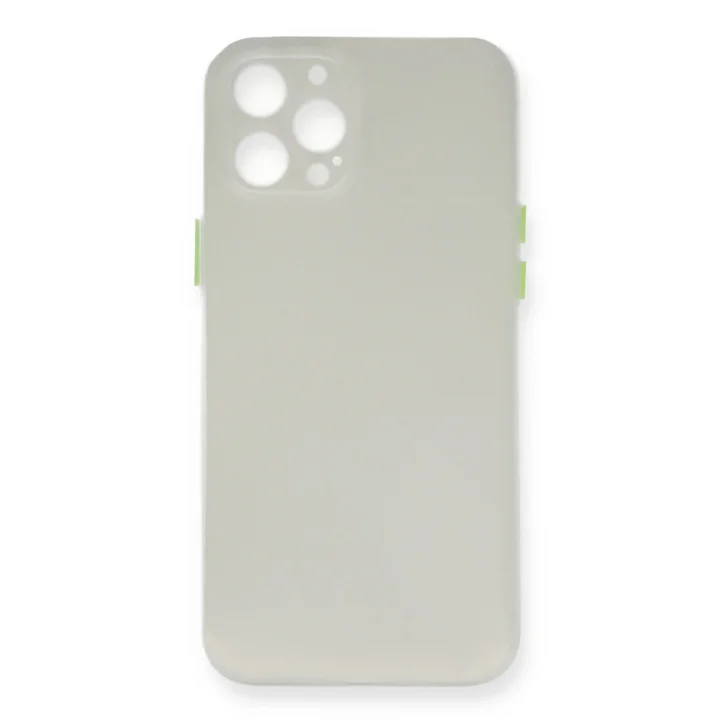 Mey İthalat®   iPhone 12 Pro Max Kılıf PP Ultra İnce Kapak - Beyaz