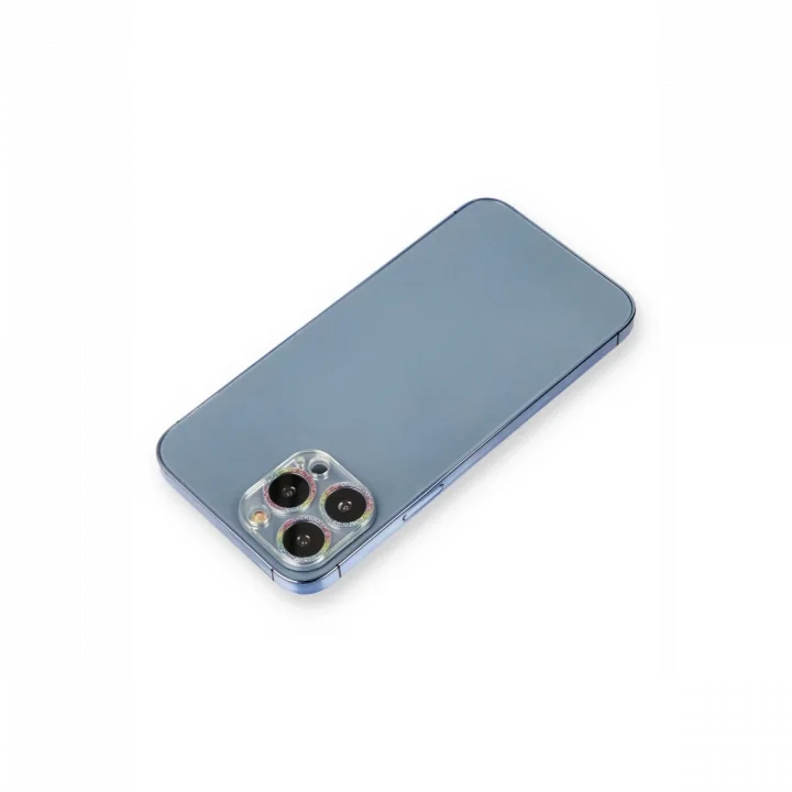 Mey İthalat®  iPhone 12 Pro Max Shine Kamera Lens Koruma Cam - Rainbow