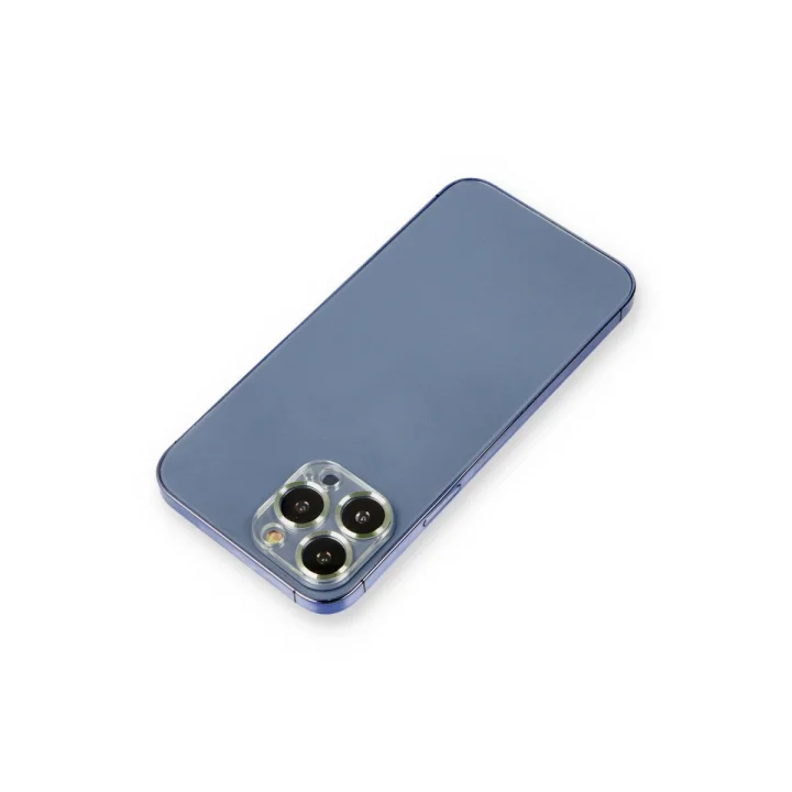 Mey İthalat®  iPhone 12 Pro Metal Kamera Lens Koruma Cam - Açık Yeşil