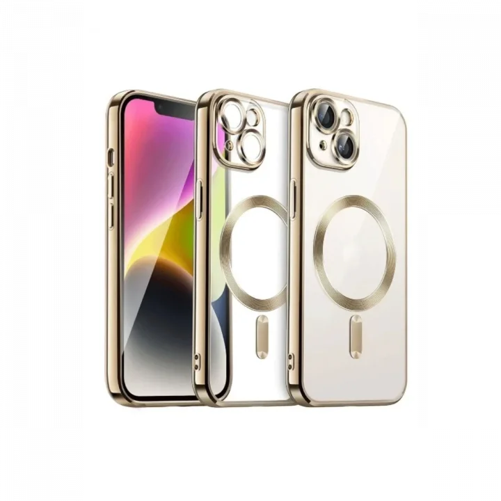 Mey İthalat®   iPhone 13 Kılıf Kross Magneticsafe Kapak - Gold