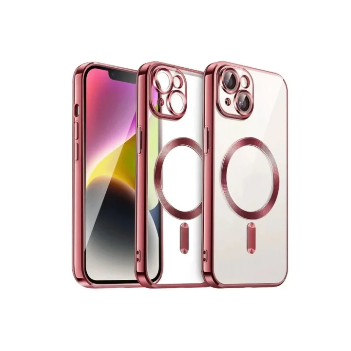 Mey İthalat®   iPhone 13 Kılıf Kross Magneticsafe Kapak - Kırmızı