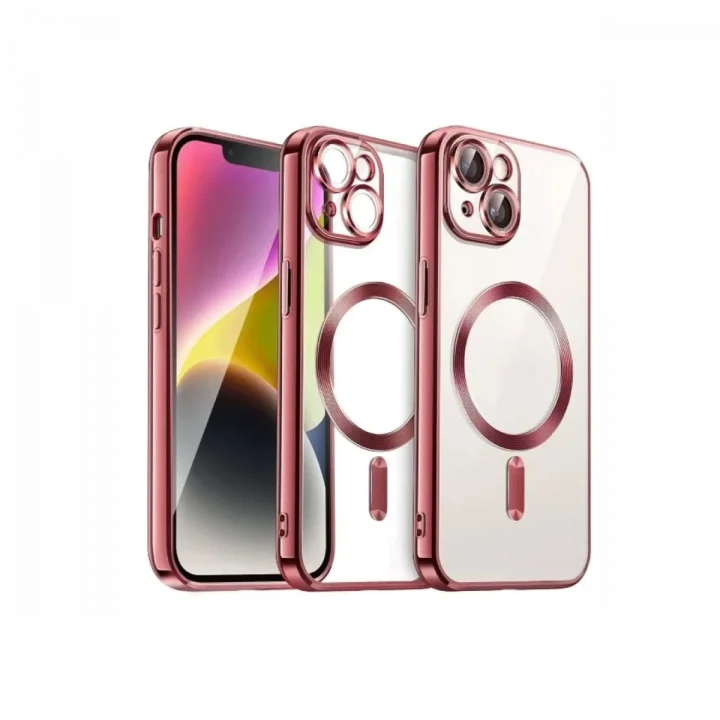 Mey İthalat®   iPhone 13 Kılıf Kross Magneticsafe Kapak - Kırmızı