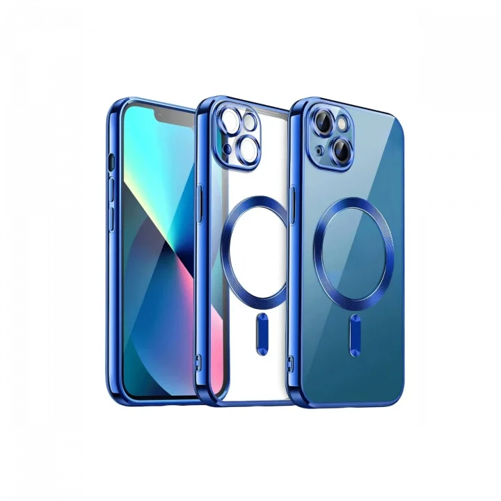 Mey İthalat®  iPhone 13 Kılıf Kross Magneticsafe Kapak - Lacivert