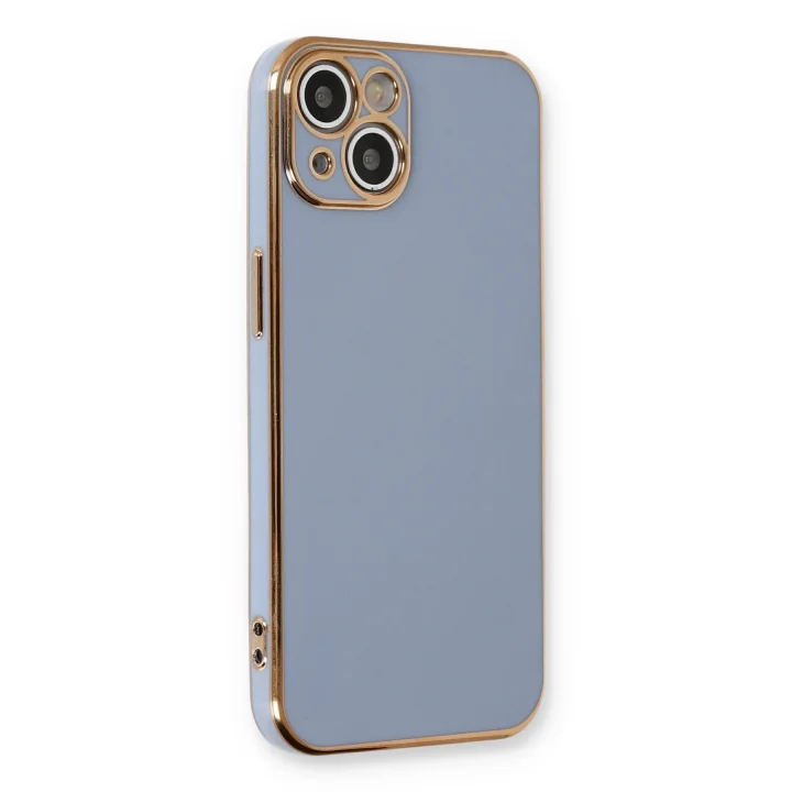 Mey İthalat®   iPhone 13 Kılıf Volet Silikon - Mavi