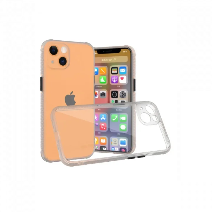 Mey İthalat®   iPhone 13 Mini Kılıf Miami Şeffaf Silikon - Şeffaf