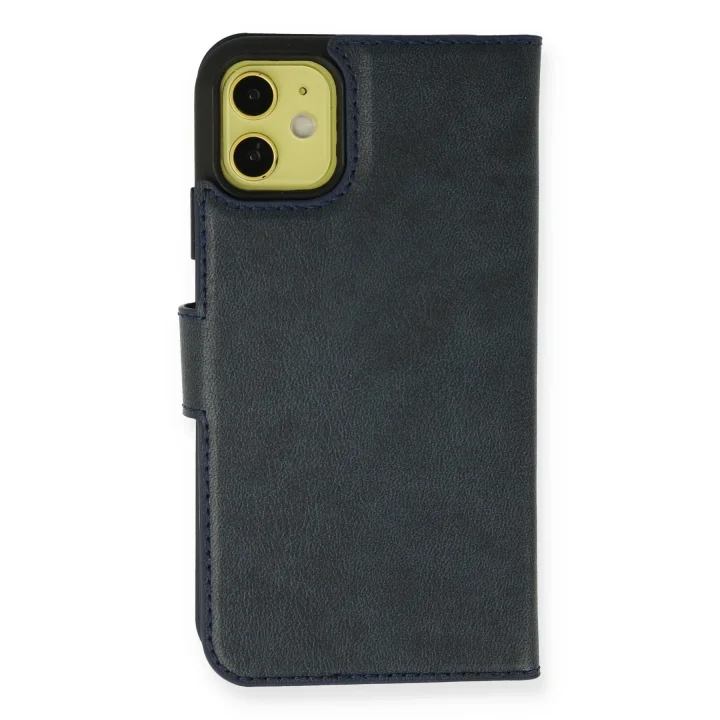 Mey İthalat®  iPhone 13 Mini Kılıf Trend S Plus Kapaklı Kılıf - Lacivert