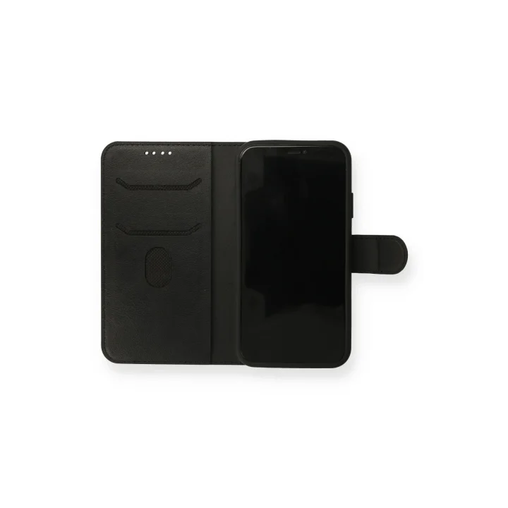 Mey İthalat®  iPhone 13 Mini Kılıf Trend S Plus Kapaklı Kılıf - Siyah