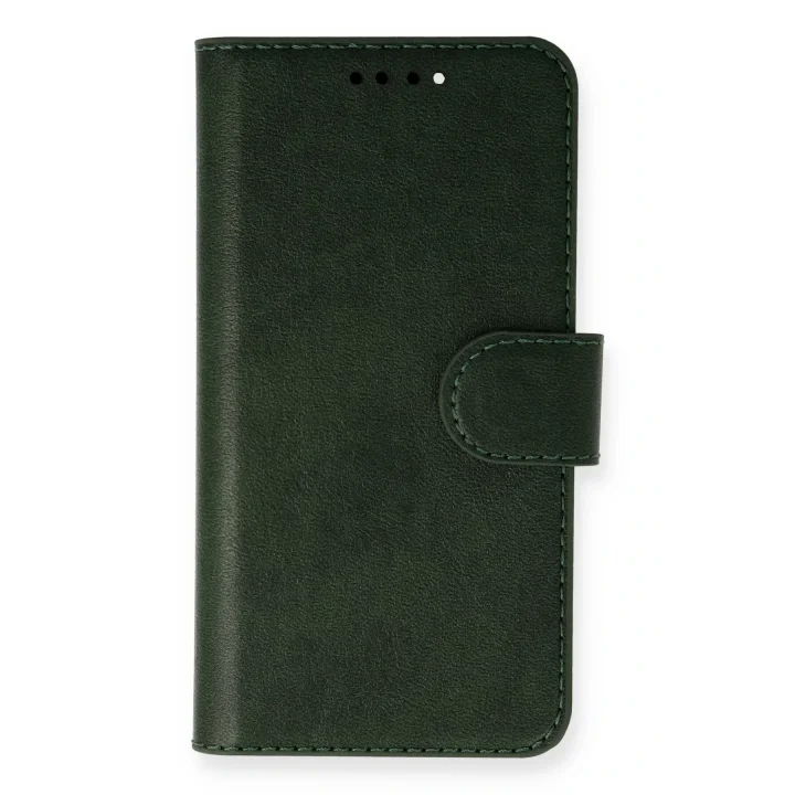 Mey İthalat®  iPhone 13 Mini Kılıf Trend S Plus Kapaklı Kılıf - Yeşil