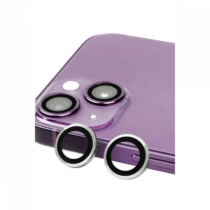 Mey İthalat®   iPhone 13 Mini Raze Metal Kamera Lens - Gümüş