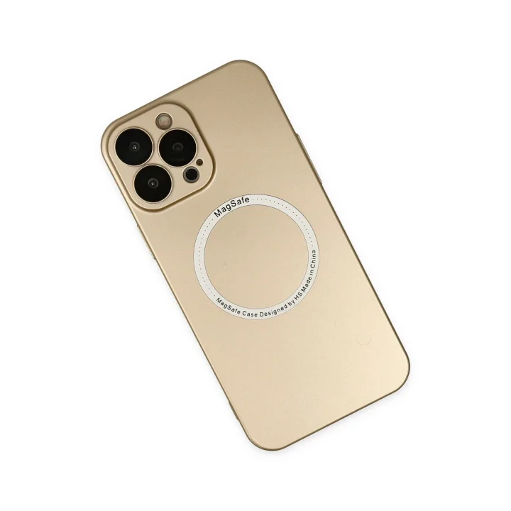 Mey İthalat®  iPhone 13 Pro Kılıf Jack Magneticsafe Lens Silikon - Gold