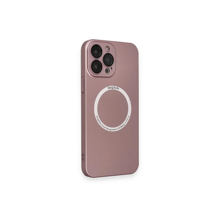 Mey İthalat®  iPhone 13 Pro Kılıf Jack Magneticsafe Lens Silikon - Rose Gold