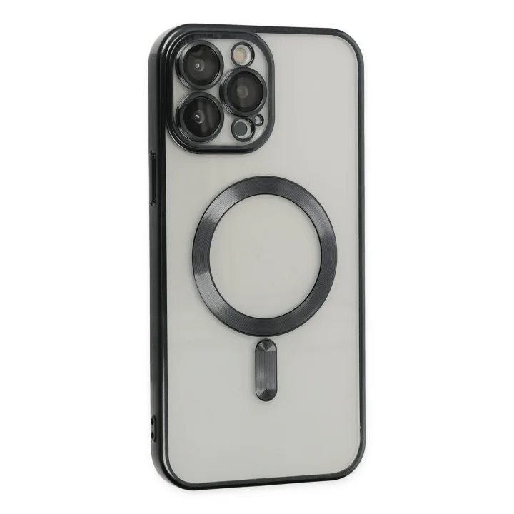 Mey İthalat®   iPhone 13 Pro Kılıf Kross Magneticsafe Kapak - Siyah