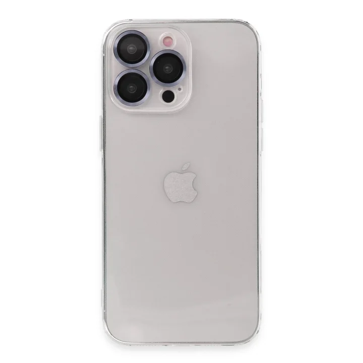Mey İthalat®  iPhone 13 Pro Kılıf Luko Lens Silikon - Sierra Blue
