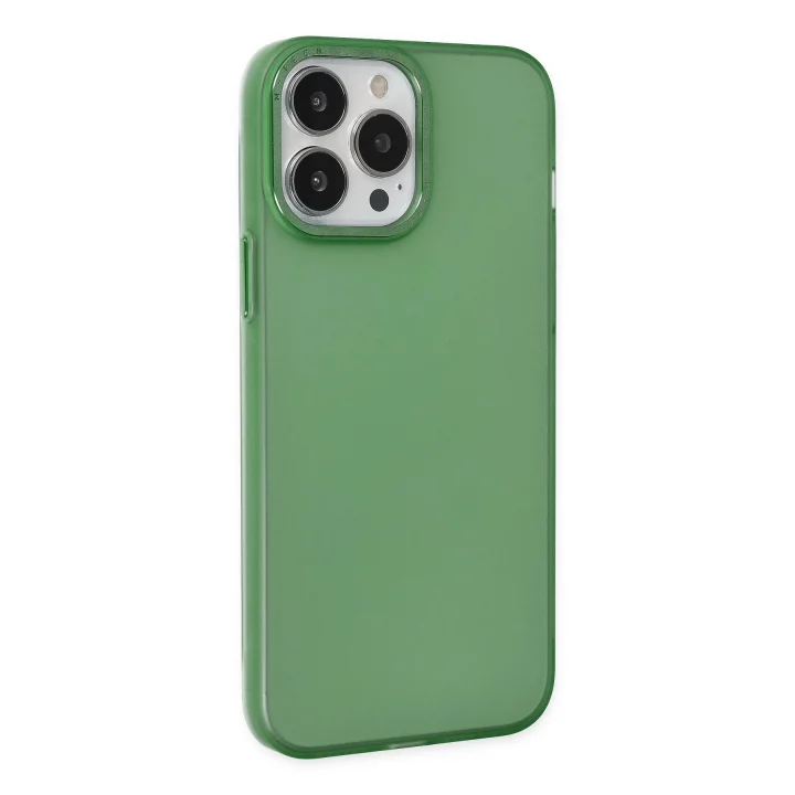 Mey İthalat®  iPhone 13 Pro Kılıf Modos Metal Kapak - Koyu Yeşil