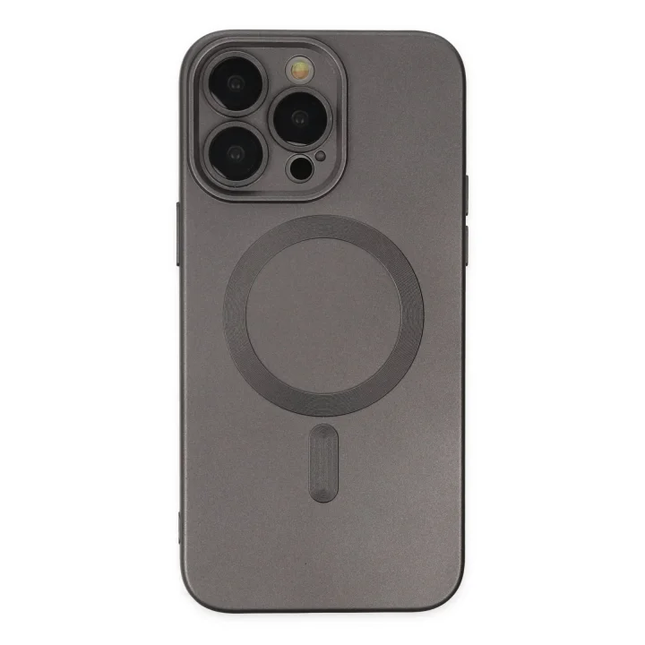 Mey İthalat®   iPhone 13 Pro Kılıf Moshi Lens Magneticsafe Silikon - Füme