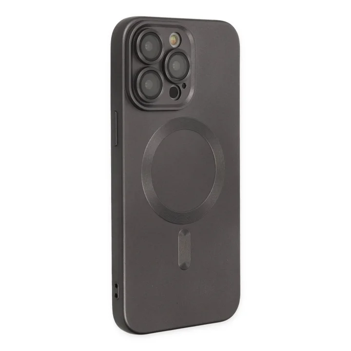 Mey İthalat®   iPhone 13 Pro Kılıf Moshi Lens Magneticsafe Silikon - Füme