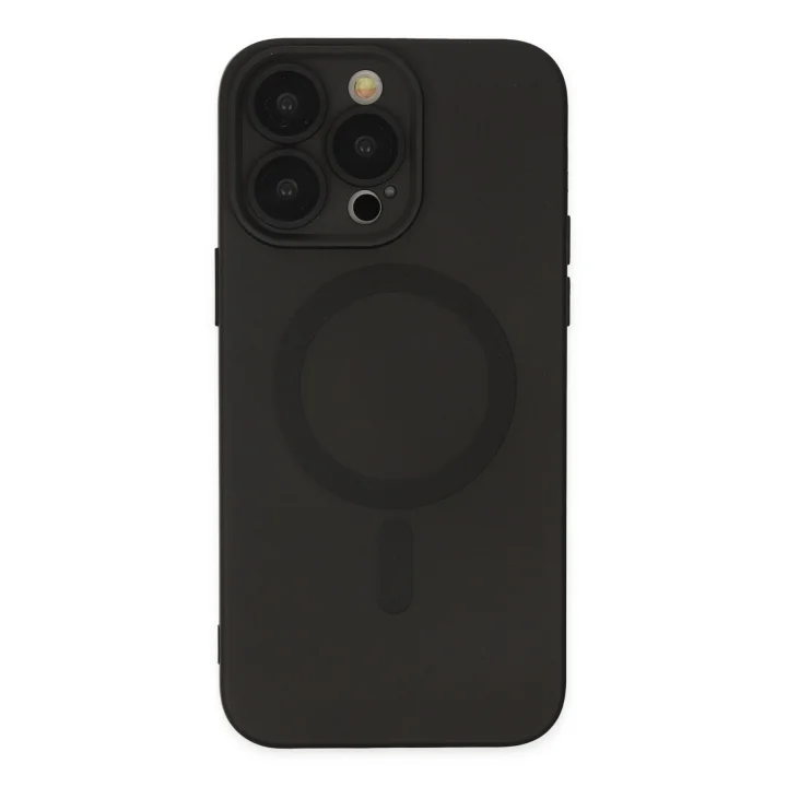 Mey İthalat®   iPhone 13 Pro Kılıf Moshi Lens Magneticsafe Silikon - Siyah