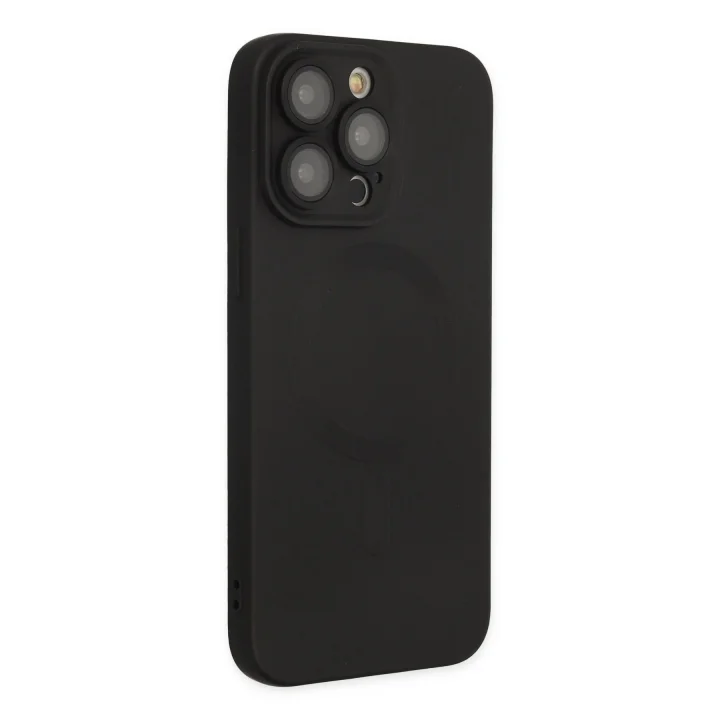 Mey İthalat®   iPhone 13 Pro Kılıf Moshi Lens Magneticsafe Silikon - Siyah