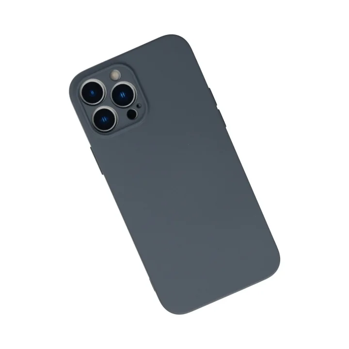 Mey İthalat®  iPhone 13 Pro Kılıf Nano içi Kadife Silikon - Gri