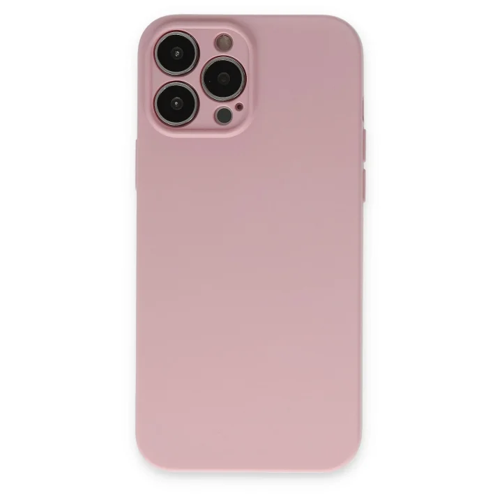 Mey İthalat®   iPhone 13 Pro Kılıf Nano içi Kadife Silikon - Pembe