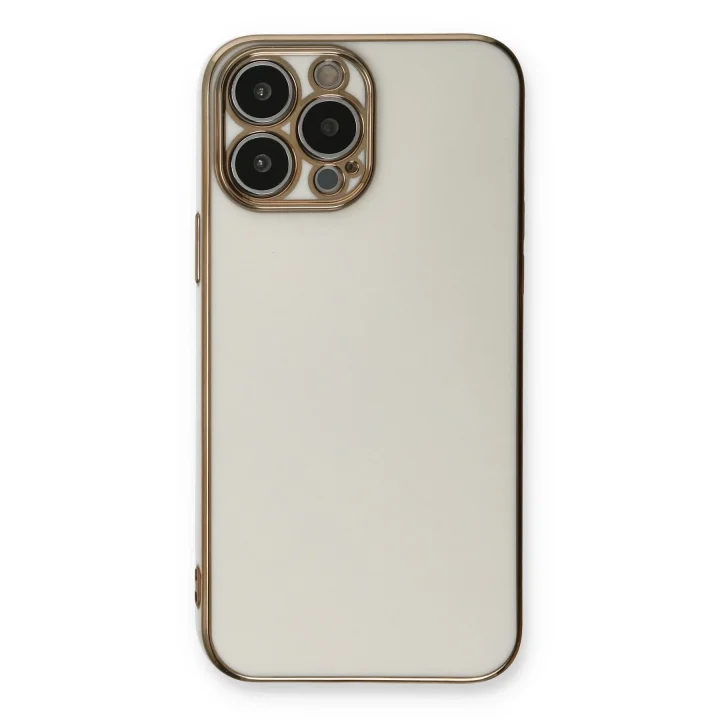 Mey İthalat®   iPhone 13 Pro Kılıf Volet Silikon - Beyaz