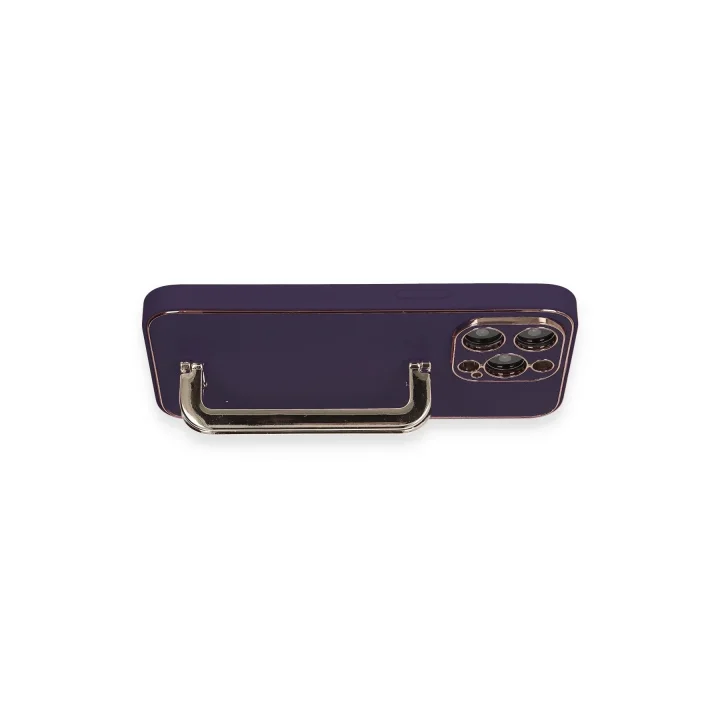 Mey İthalat®  iPhone 13 Pro Max Kılıf Coco Elit Kapak - Derin Mor