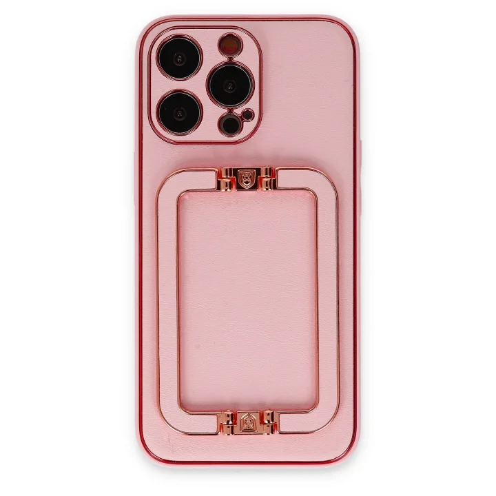 Mey İthalat®  iPhone 13 Pro Max Kılıf Coco Elit Kapak - Pembe